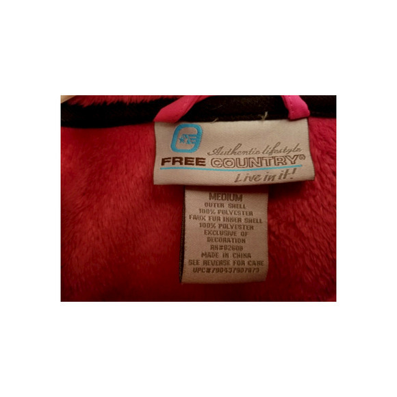 Free Country Jacket Black Fleece Lined Full Zip Women's Size Medium - Picture 5 of 5